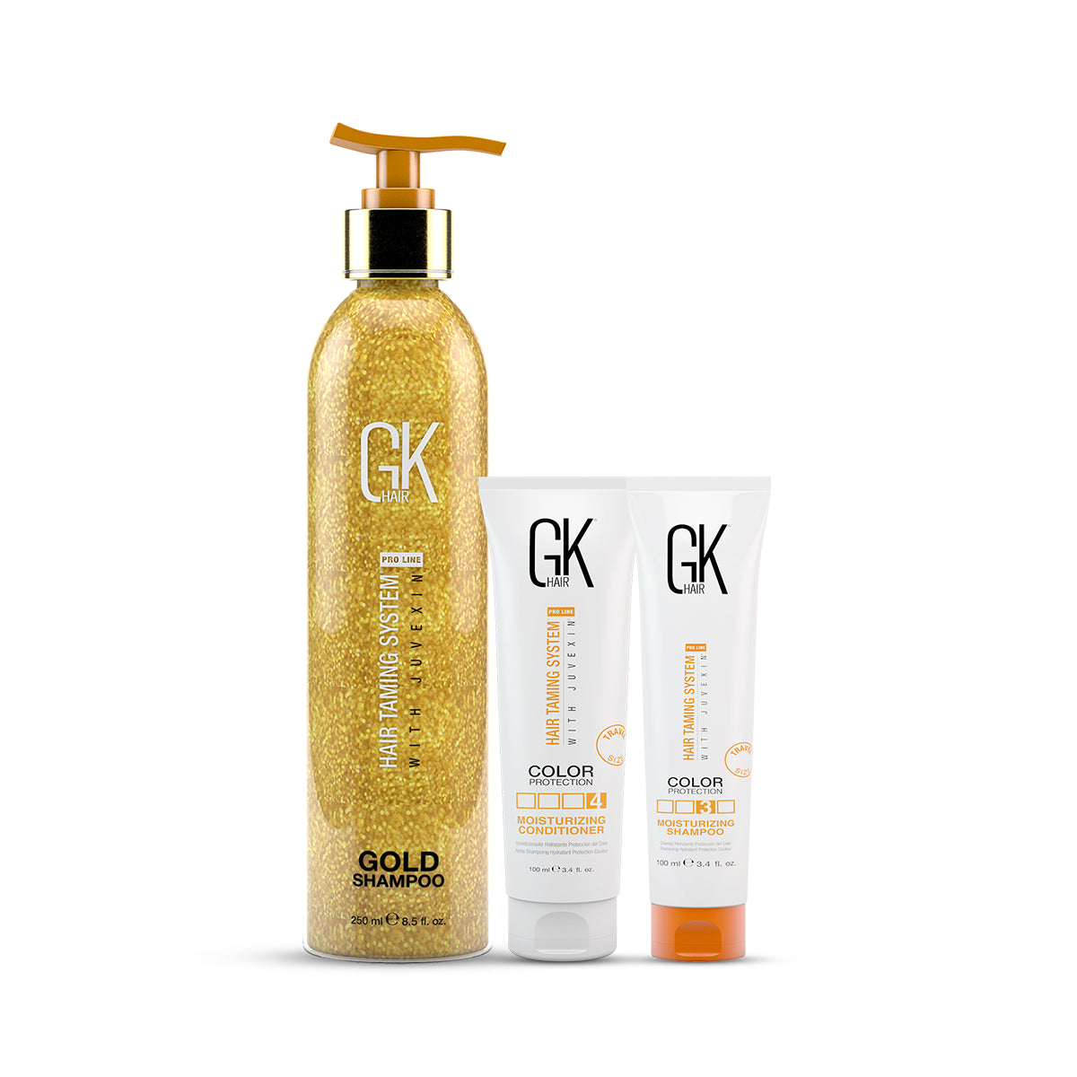 Buy GK Hair Moisturizing Shampoo and Conditioner 100 Ml with Gold