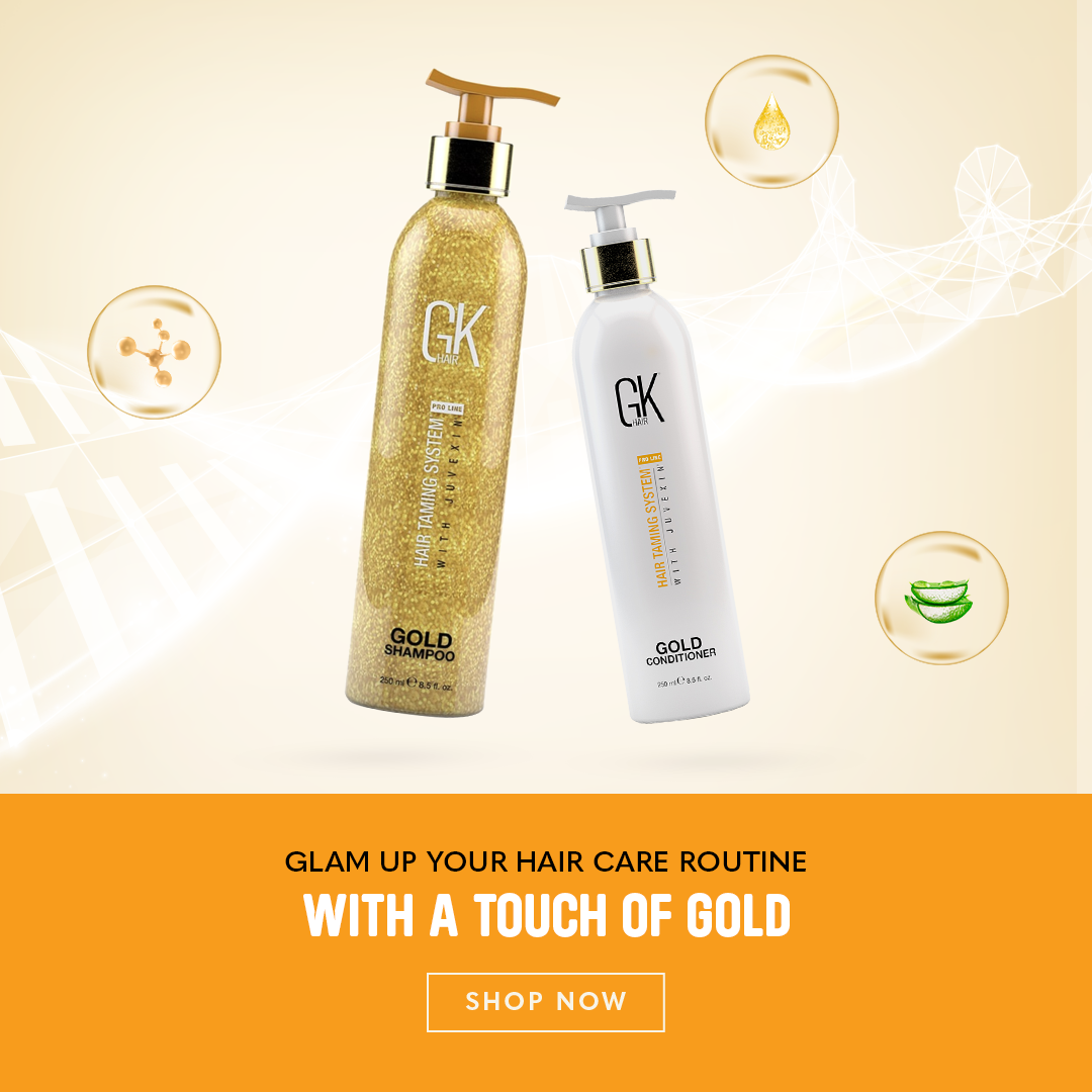 GK Hair India Gold Shampoo and Conditioner