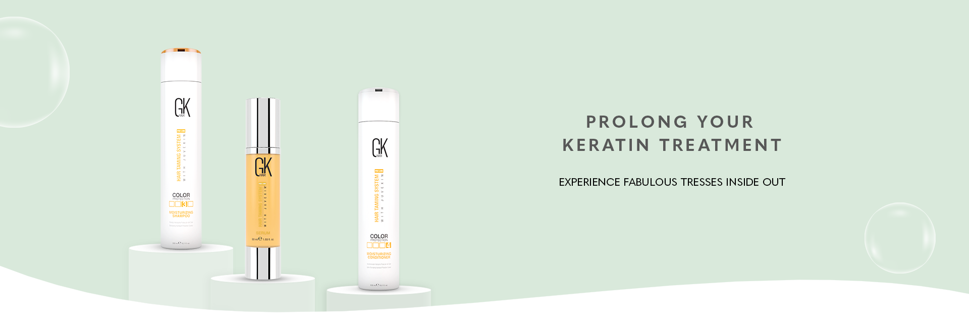 GK Keratin Care Shampoo Conditioner Serum
