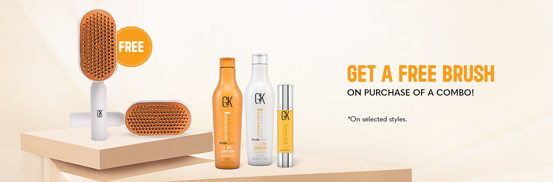 GK Hair brush with shampoo Conditioner