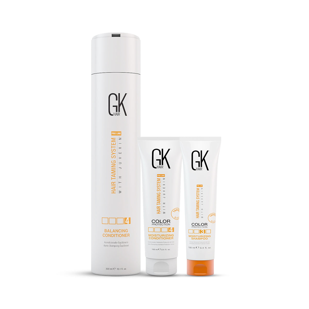 GK Hair Moisturizing Shampoo and Conditioner 100 Ml with Balancing Conditioner 300 Ml