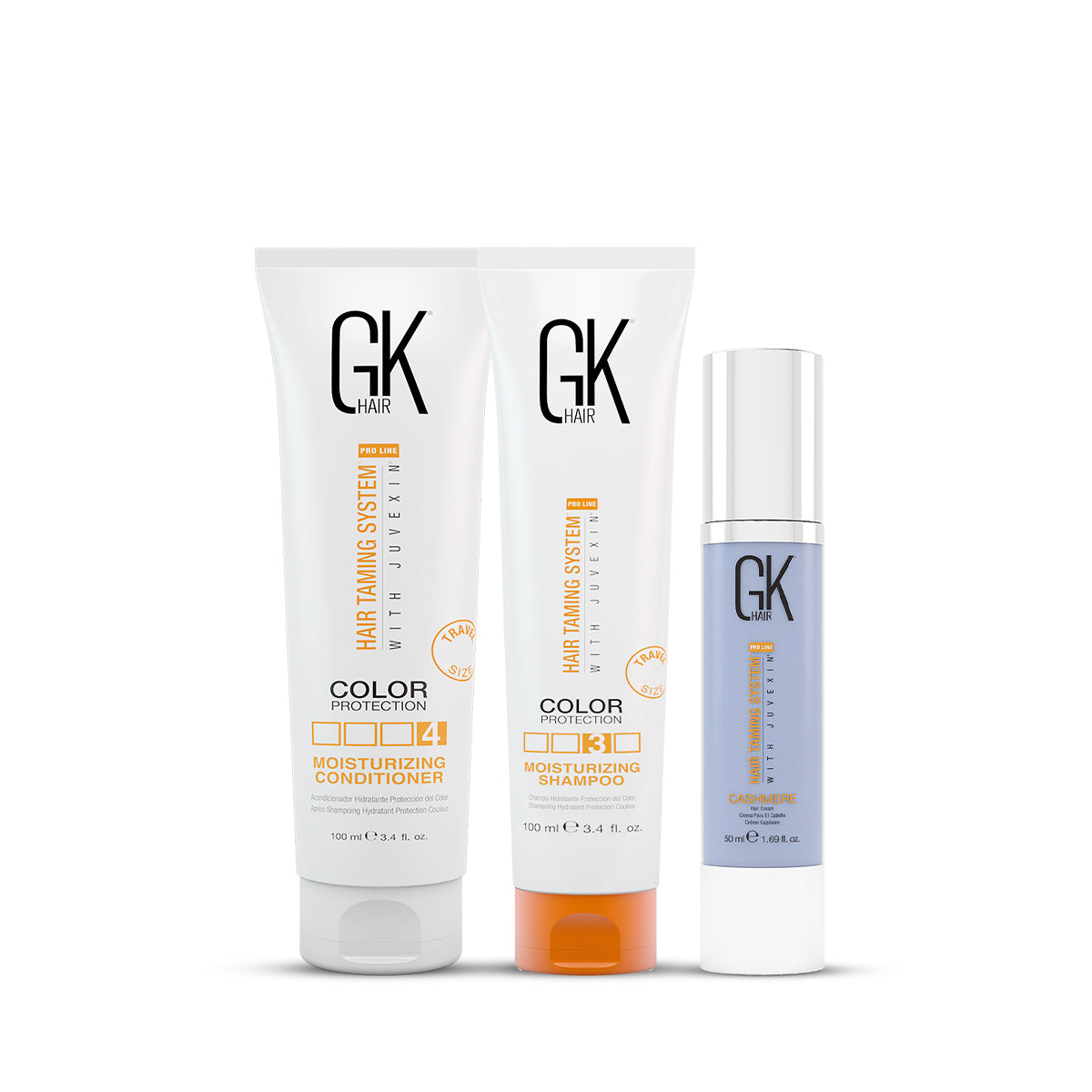 GK Hair Moisturizing Shampoo and Conditioner 100 Ml with Cashmere 50 Ml