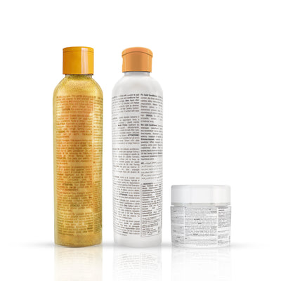 GK Hair Gold Shampoo and Conditioner 250 Ml with Deep Conditioner Masque 200 G Set
